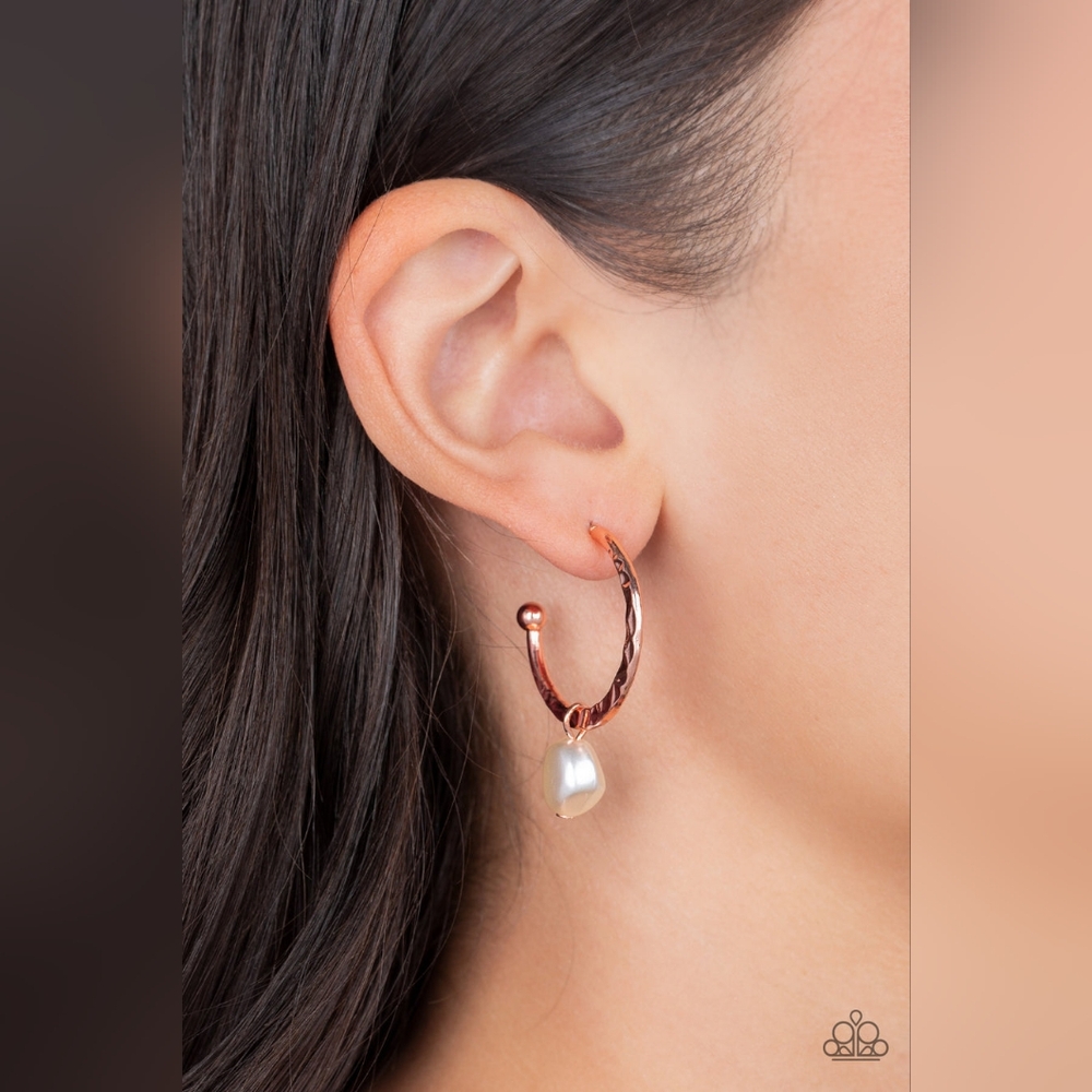 Glam Overboard Copper Earrings - Picture 1 of 2